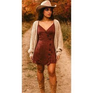 PacSun LA Hearts Womens Satin Romper Skort Size XS Tank Feminine Dainty Flirty